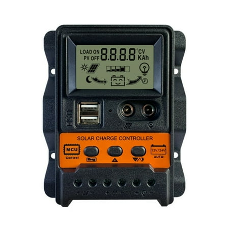 

MoreChioce 30A Solar Charge Controller DC 12V/24V PWM Solar Panel Charge Controller Intelligent Regulator with Adjustable Parameter LCD Display
