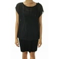 thumbnail image 4 of Ali & Jay Women's 'Melissa' Sequined Chiffon Blouson Dress (XS, Black), 4 of 5