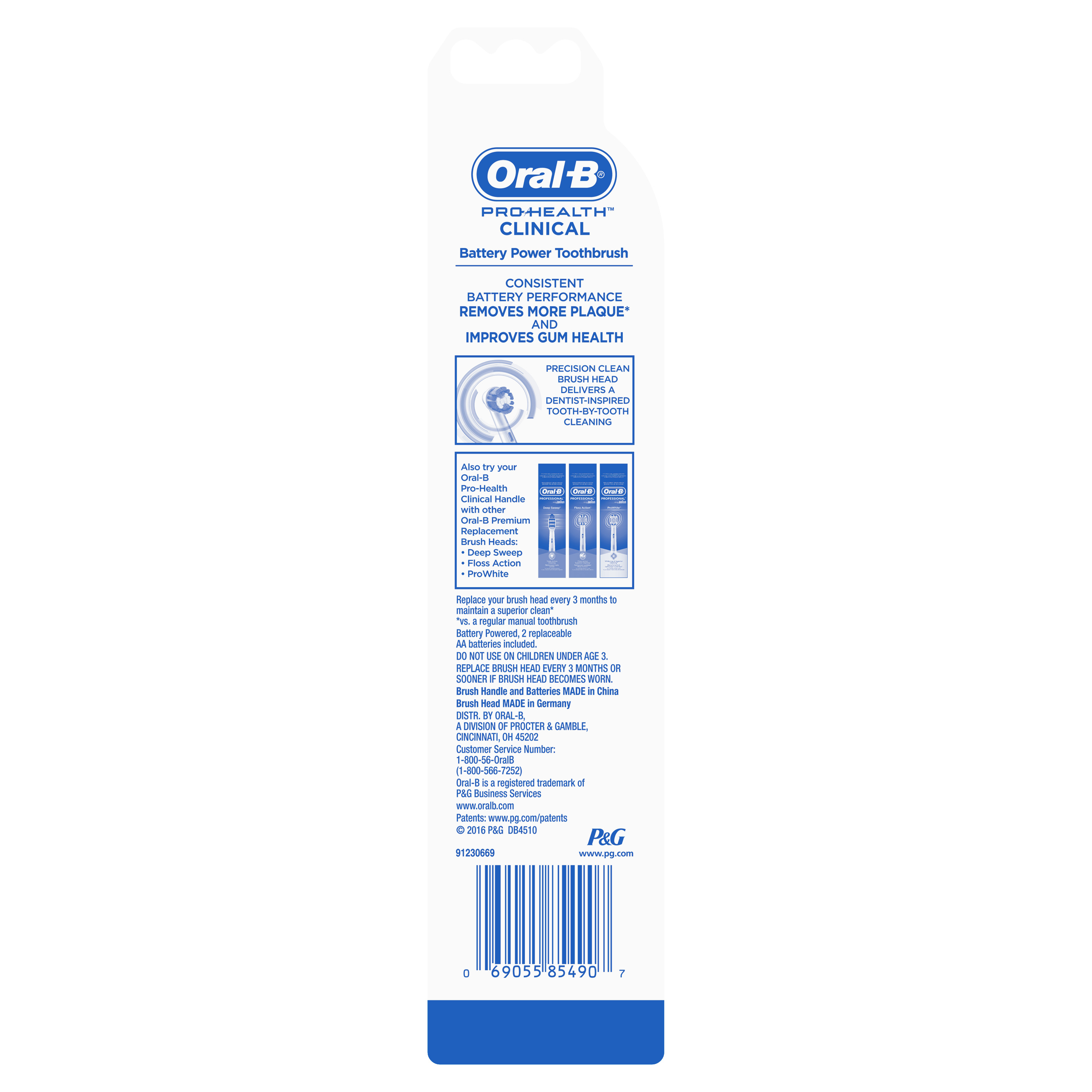 Oral-B Pro Health Clinical Battery Powered Toothbrush, 1 Ct, Compact  Head, for Adults & Children 3+ - image 2 of 7