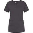 thumbnail image 2 of Adar Pro Breakthrough Plus Scrub Set For Women - Enhanced V-Neck Top & Multi Pocket Pants - 4400 - Pewter - XXS, 2 of 7