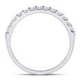 thumbnail image 4 of Solid 14K White Gold Real Natural Diamond Womens Single Row Machine-set Wedding Band 1/3 Carat - Size - 5 ( .35 Cttw ), 4 of 5