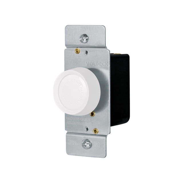 Atenuador de luz giratorio, Standard, blanco, Volteck Volteck DIM-SB