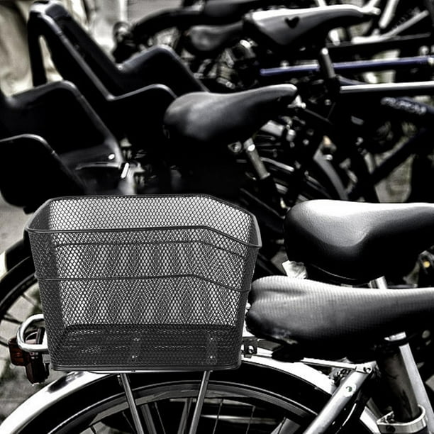 Panier De Vélo Avant En Acier Noir