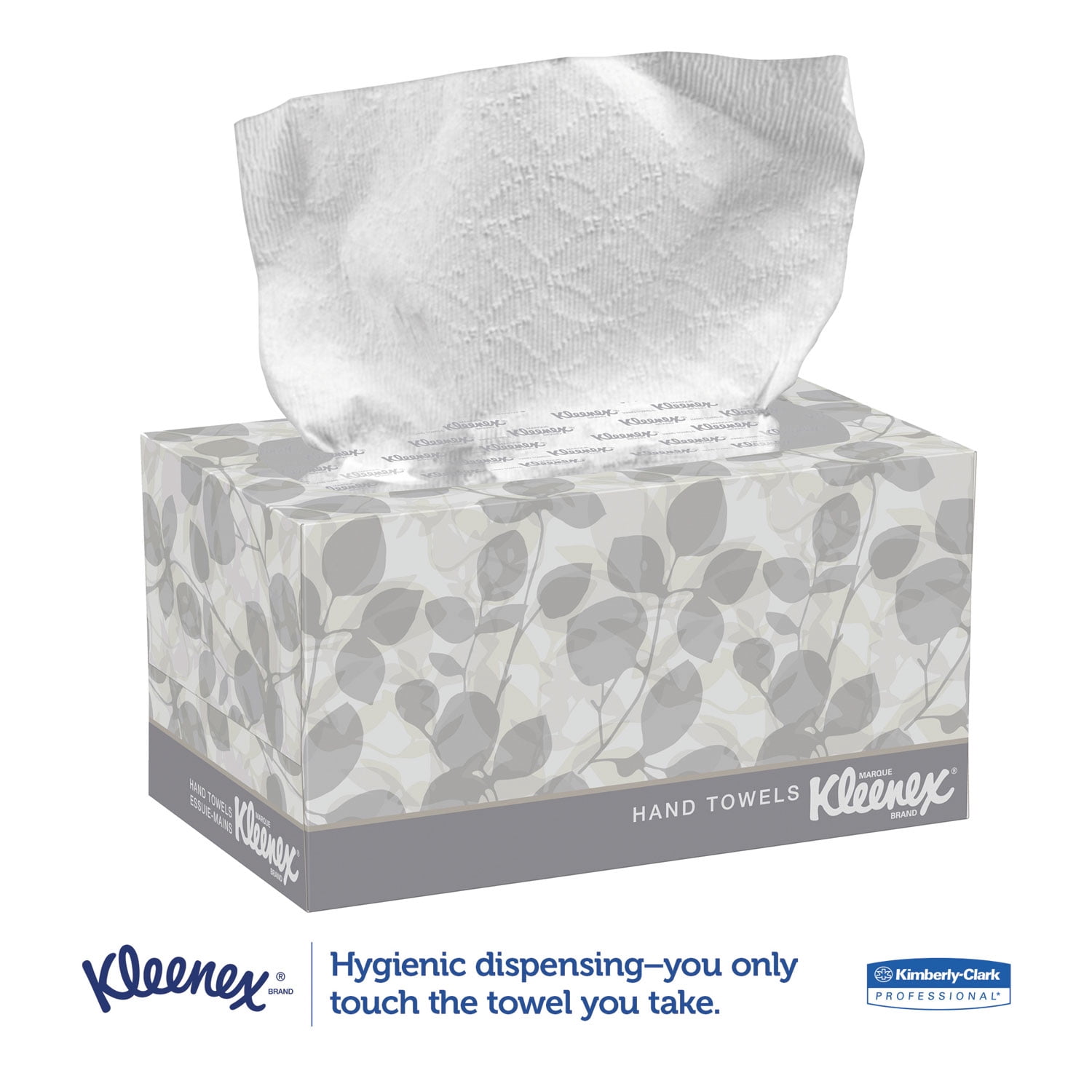 Kleenex Hand Towels, POP-UP Box, Cloth, 1-Ply, 9 x 10.5, Unscented, White, 120/Box, 18 Boxes/Carton