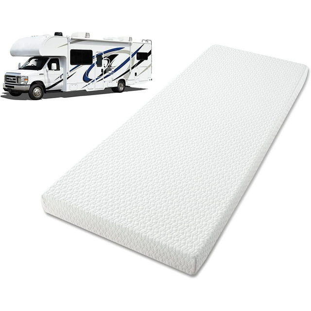 Mattress Topper RV King (72" x 80"), 4Inch Memory Foam & Removable