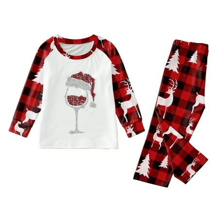 

B91xZ Christmas Pajamas For Family Matching Family Pajamas Christmas Sets Matching Sets Christmas PJs for Family Pajamas Rec 8-9Years