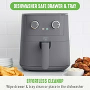 GreenLife 4.5 Quart Air Fryer Ceramic Nonstick, Graphite