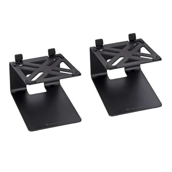 Pair Rockville SR4 Speaker Riser Stands For 4" Desktop Speakers or Monitors