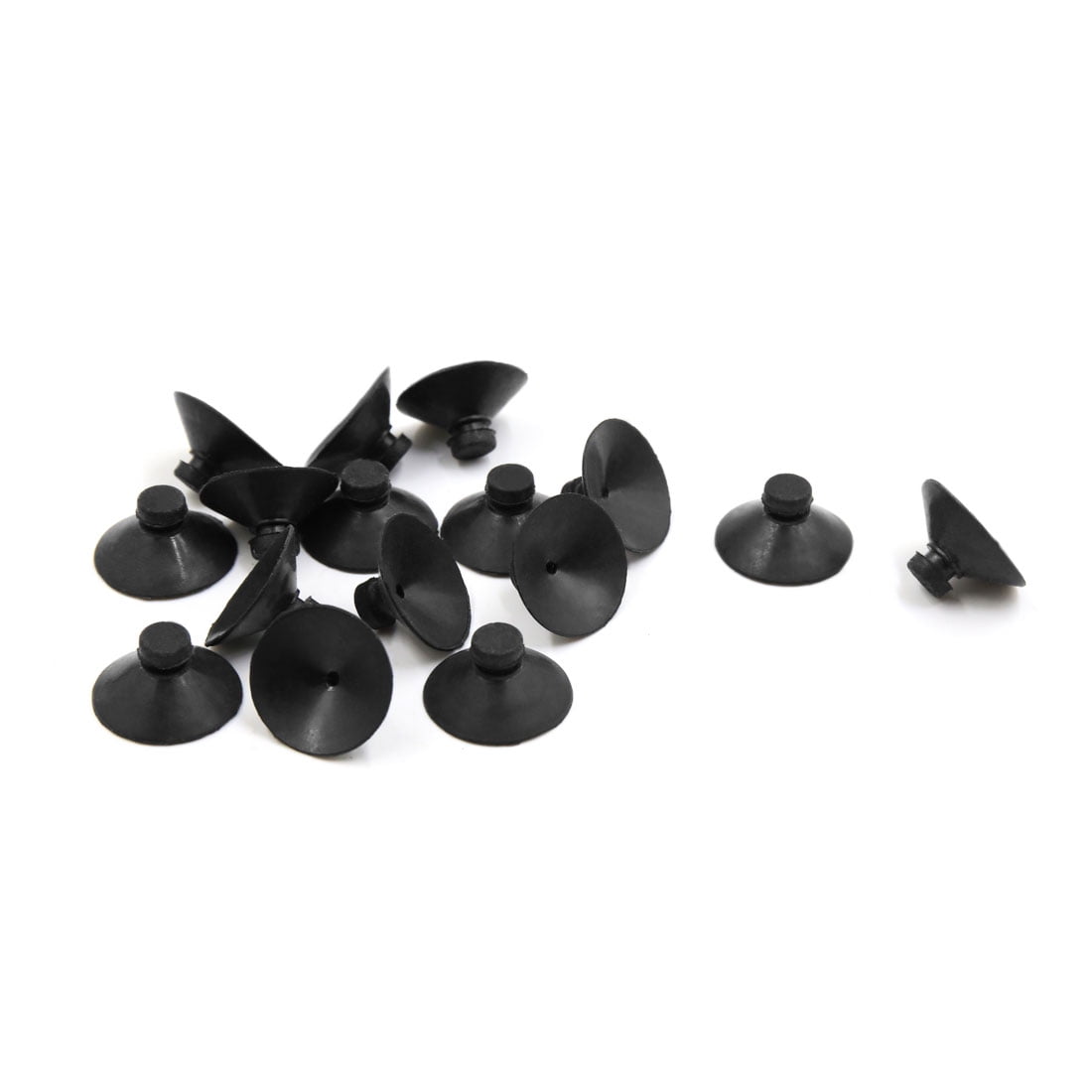 Aquarium Fish Tank Plastic Suction Cup Sucker Black 16Pcs 20mm Dia