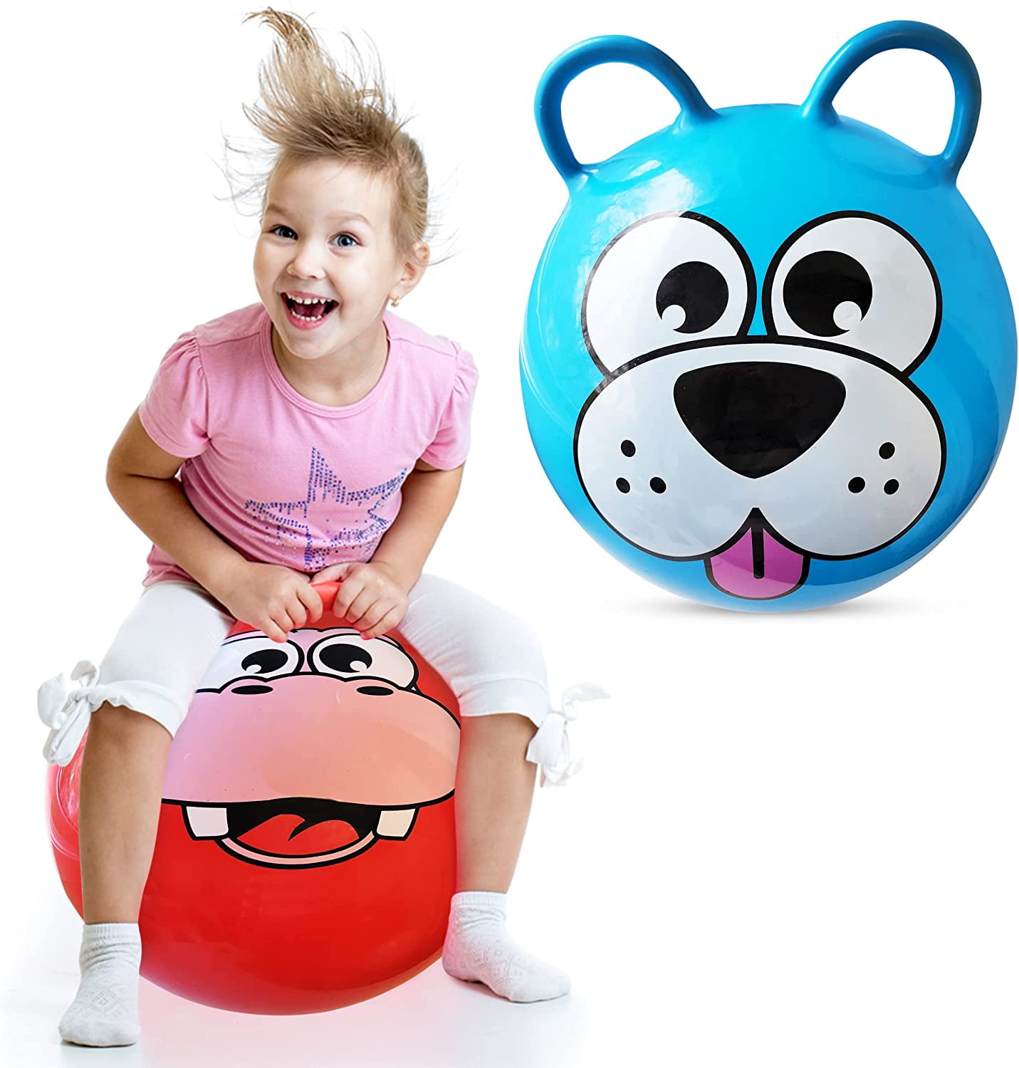 Bottles N Bags 2 Animal Hopper Ball 20inch Bouncy Ball with 2