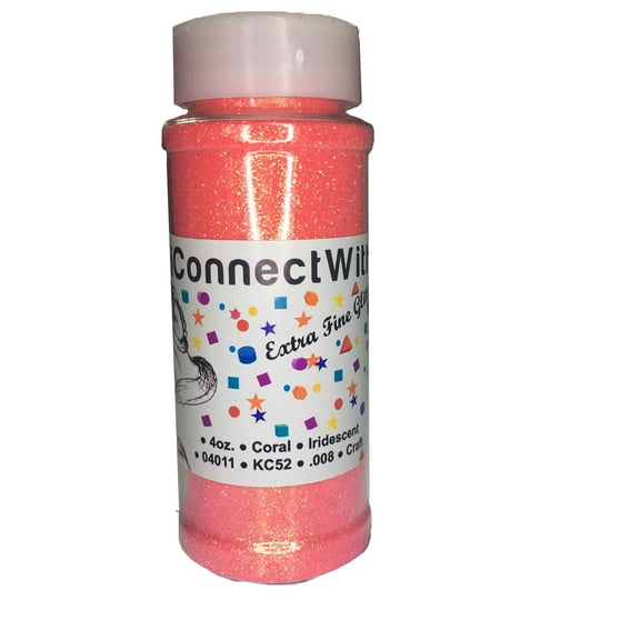 iConnectWith Glitter - Coral Pink, Extra Fine Iridescent Glitter