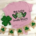 thumbnail image 4 of Haut de la Saint-Patrick pour Femmes à Manches Courtes avec Imprimé Graphique et Col Rond pour la Saint-Patrick, 4 of 7