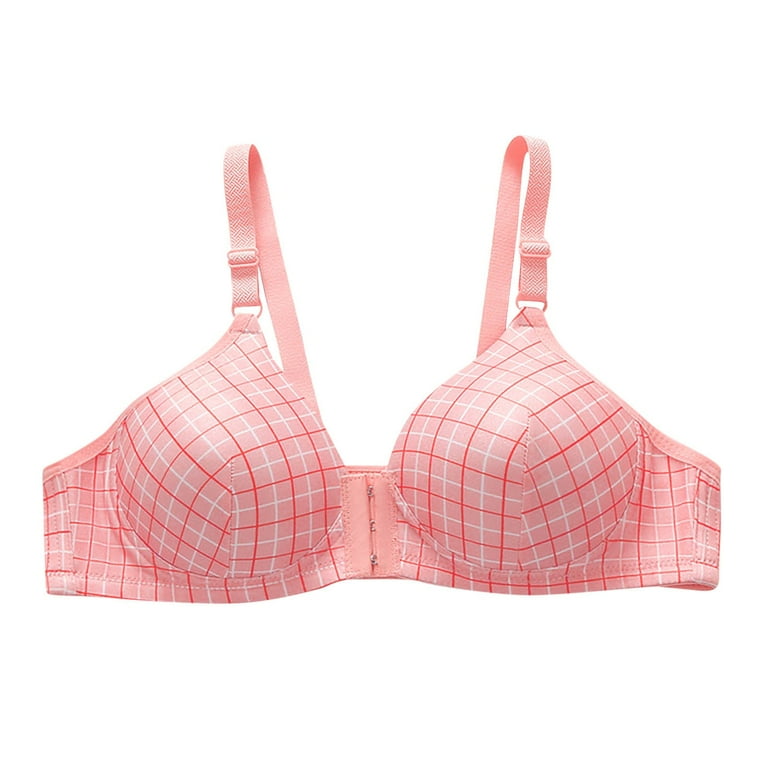 YWDJ Everyday Bras for Women Push Up No Front Closure Front Clip Zip Snap  Front Close Everyday for Sagging Breasts Lightly Lattice Thin Front Buckle  Adjustment Chest Shape No Rims Hot Pink