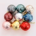 thumbnail image 4 of Christmas Ball Ornaments for Christmas Decorations, 12 pcs Xmas Tree Shatterproof Ornaments with Hanging Loop for Holiday, Wreath and Party Decorations, Combo of 3 Styles, 1.57", 4 of 5