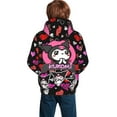 thumbnail image 7 of Sanrio Kuromi Kids' Hoodie 3d Print Sweatshirt Soft Pullover Hooded With Big Pockets Fans Gifts For Boys Or Girls X-Large, 7 of 7