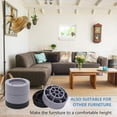 thumbnail image 3 of Elevadores redondos para muebles (juego de 4) Elevadores de cama de alta resistencia Elevadores de cama ajustables en altura Elevadores para marco de cama, muebles, sofá, 3 of 5
