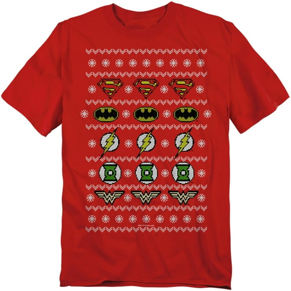JLA T-Shirt Justice Shields Christmas Sweater Unisex Graphic Tee For Men & Women
