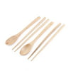 Unique Bargains Kitchen Tableware Dinnerware Wooden Food Chopsticks Spoon 2 Sets