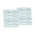 thumbnail image 2 of Superior Aria Turkish Cotton 12-Piece Face Towel Set, Ultra Soft Heavyweight Towels, Dusty Aqua, 2 of 6