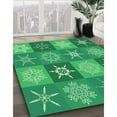 thumbnail image 3 of Ahgly Company Machine Washable Indoor Square Transitional Lime Mint Green Area Rugs, 3' Square, 3 of 7