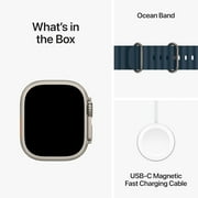 Restored Apple Watch Ultra 2nd Gen (GPS + Cellular) 49mm Blue Titanium Case with Blue Ocean Band