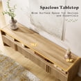 thumbnail image 4 of Papajet 70" Modern TV Stand for TVs up to 80", Fluted TV Console with Storage Cabinets, Wood Entertainment Center for Living Room, Natural Oak, 4 of 10