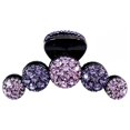 thumbnail image 2 of opvise Bright Color Crossing Teeth Hair Claw Shining Rhinestone Big Hair Clip Styling Tool Purple, 2 of 8