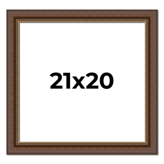21x20 Copper and Brown Real Wood Picture Frame Width 2 inches | Interior Frame Depth 0.5 inches |