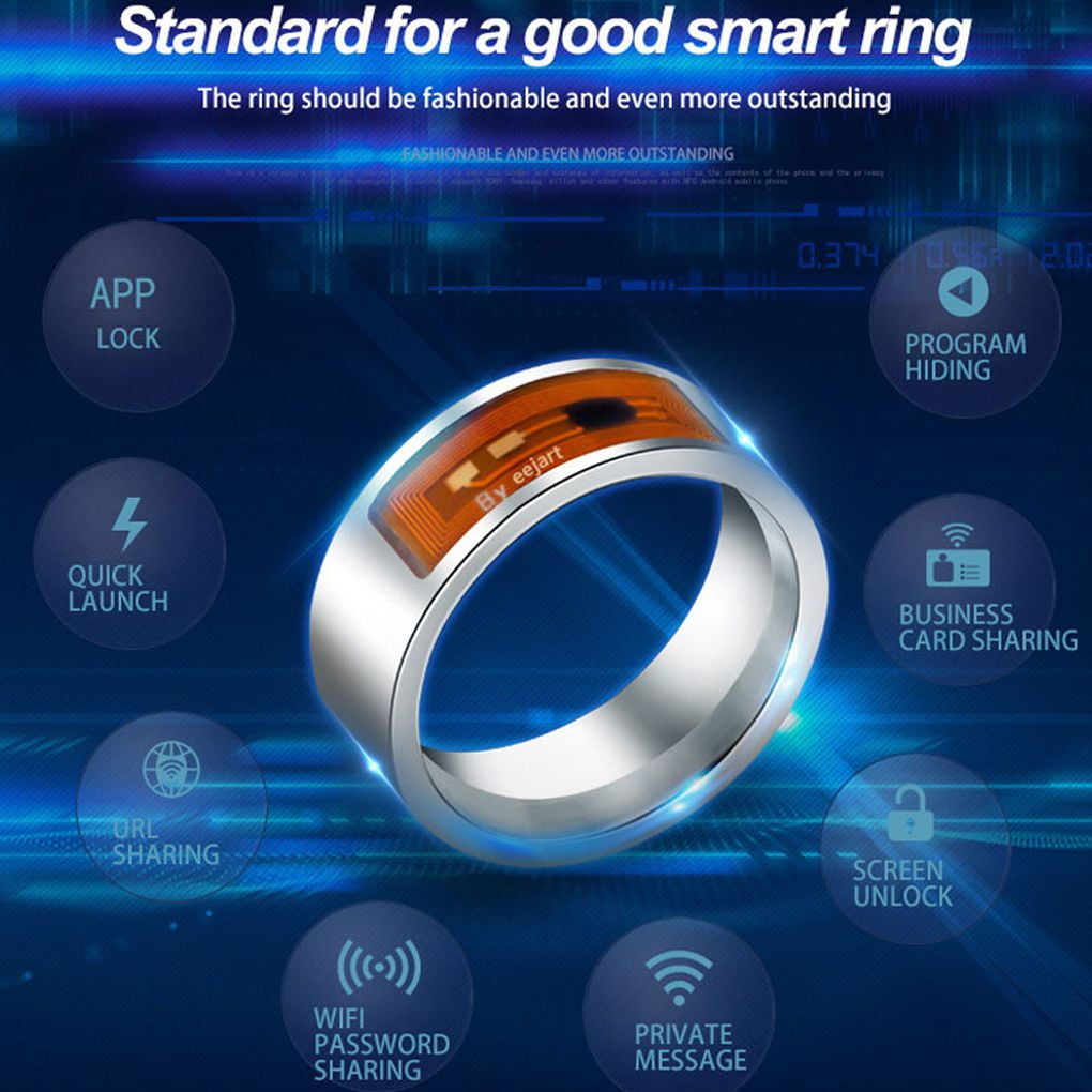 Allayu Zubehör Unterwasser Intelligente Ringe wasserdichte intelligente Ringe NFC NFC Multifunktions Magie Wearable Finger Digital LED-Ring 