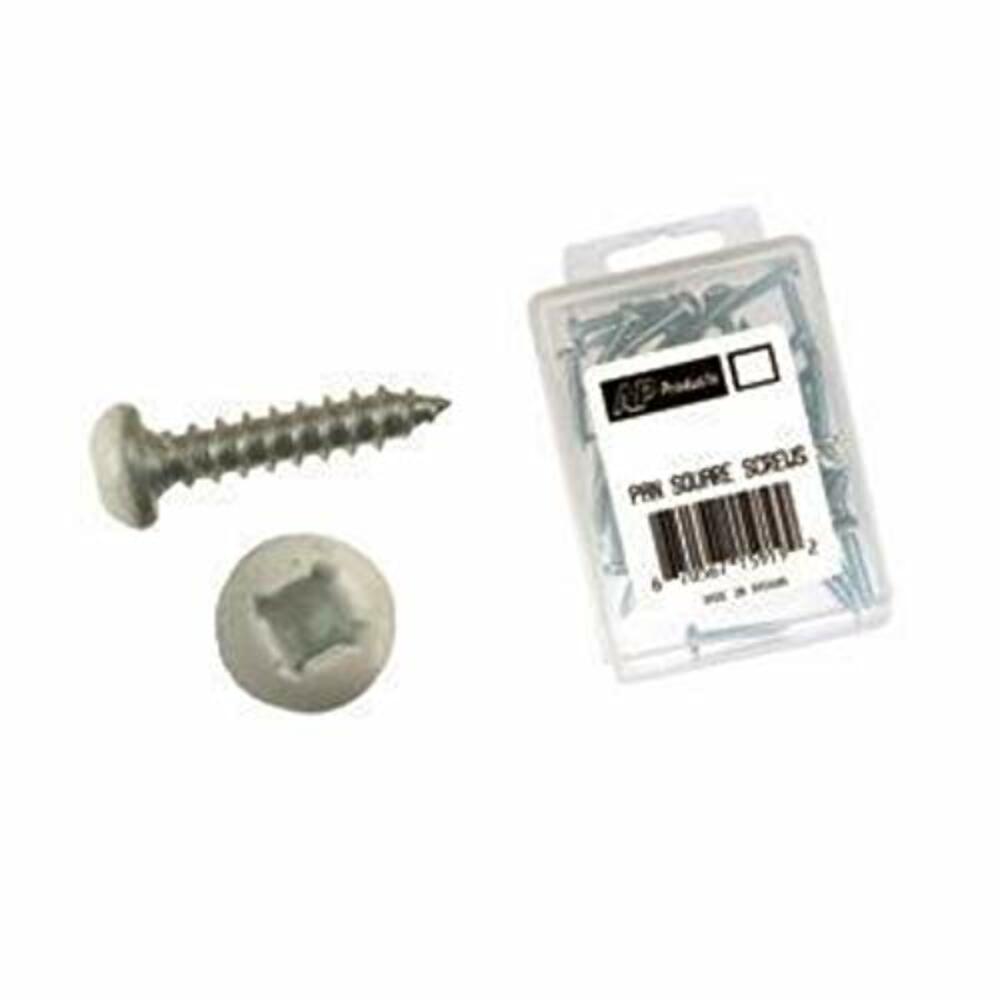 AP Products 012-PSQ50W8X3/4 White 8 X 3/4" Pan Head/Square Recess Screw 50 Pack - image 5 of 6