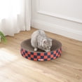 thumbnail image 4 of THE LICKER STORE Nelson 20.13" Modern Cardboard Round Bowl Cat Scratcher with Catnip, Berry Cherry, CSR1010D, 4 of 6