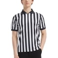thumbnail image 1 of TOPTIE Men's Pro-Style Hockey Ref Jersey Umpire Uniform, Referee Shirt with Polo Collar for Hockey Football Soccer, M, 1 of 10