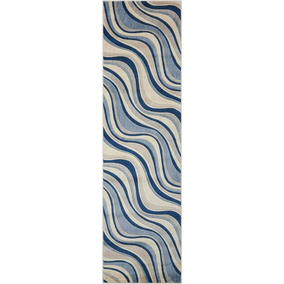 Nourison Home Nourison Somerset Ivory Blue Area Rug