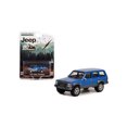 thumbnail image 3 of 1991 Jeep Cherokee, Blue - Greenlight 28100D/48 - 1/64 Scale Diecast Model Car, 3 of 4