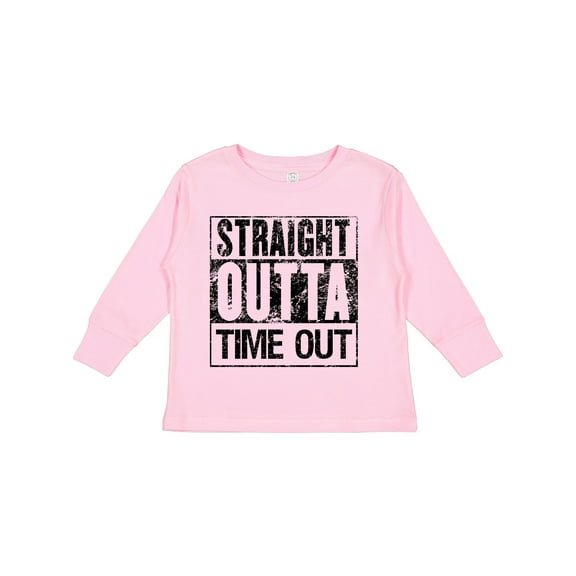 Inktastic Straight Outta Time out Boys or Girls Long Sleeve Toddler T-Shirt