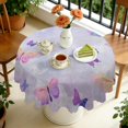 thumbnail image 4 of 60 Inch Round Lace Tablecloth Water Resistant Washable, Monarch Butterfly Aesthetic, 4 of 5