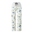 thumbnail image 3 of MKLEKYY Leggings deportivos para mujer, cintura alta, bolsillos, cintura elástica, estampados, pantalones de yoga sueltos, pantalones largos casuales 1715, 3 of 4