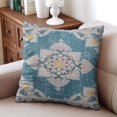 thumbnail image 2 of Set of 2 Green 18x18 inch Boho Pillow Cases - Monaco Rug Carpet Inspired Cushion Covers, 2 of 7