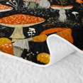 thumbnail image 5 of Homewish Botanical Mushrooms Twin Quilt Set,Vintage Botanical Fungi Twin Coverlet Set,Red Yellow,Black Reversible,2-Piece, 5 of 7