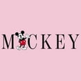 thumbnail image 2 of Girl's Mickey & Friends Mickey Mouse Minimalist Name  Graphic Tee Light Pink Small, 2 of 4
