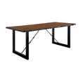 thumbnail image 3 of Furniture of America Jared 6 Piece Rustic Dining Table Set, Walnut Finish, 3 of 12