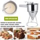 thumbnail image 4 of ClearDispensador de masa para panqueques de acero inoxidable de 21 oz - Embudos de calidad alimentaria 304 con asa y soporte - Perfecto para Takoyaki, panqueques, cupcakes u otros, 4 of 5