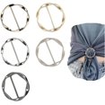 thumbnail image 1 of 5PCS Silk Scarf Ring Clip T-shirt Clips de corbata para mujeres Moda Metal Round Circle Clip, 1 of 4