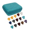 thumbnail image 3 of Guitar Pick Holder Case, Waterproof Guitar Pick Bag Set Large Space Scratch Resistant  For Storage Blue With Strap, 3 of 8
