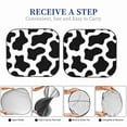 thumbnail image 6 of Balery Cow Print Black White Sun Shield 2 Pack For Car Front Windows Foldable Sun Visor Protector Blocks Max Uv Rays And Keeps Your Vehicle Cool For Most Sedans Suv Truck, 6 of 7