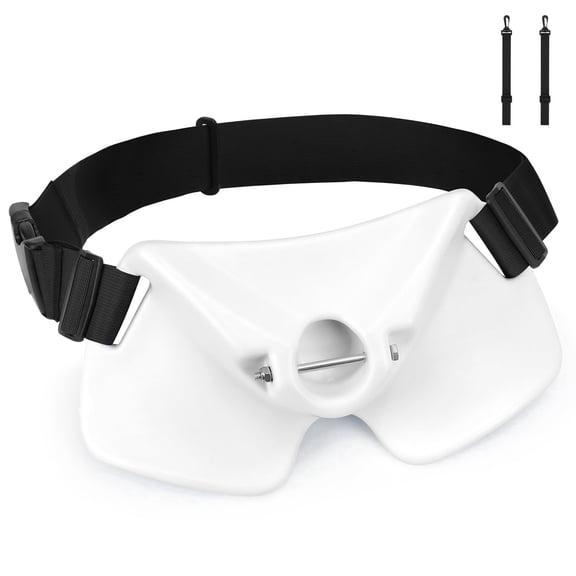 KOMCLUB Fishing Belt Rod Holder Adjustable Length Fishing Fighting Waist Belt with EVA Padded Great Plastic Material Fighting Belt WHITE