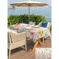 thumbnail image 4 of Outdoor Tablecloth with Umbrella Hole and Zipper, Colorful Floral Rectangle Table Cloth 60x84 Inch Waterproof Tablecloth, Farmhouse Country Dragonfly Butterfly Flower Picnic Table Cover for Patio, 4 of 7