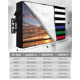 thumbnail image 2 of 4th of July Outdoor TV Cover 40 to 43 Inch Weatherproof, Blue Green Red Line American Flag 600D Oxford TV Covers with Waterproof Zipper, Outside Flat TV Screen Protector Size 40"W x 25"H x 4.5"D, 2 of 7