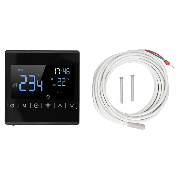 Wifi Programmable Thermostat, Touch Button Reliable Touch Screen Smart Thermostat Practical For Temperature Control For Home