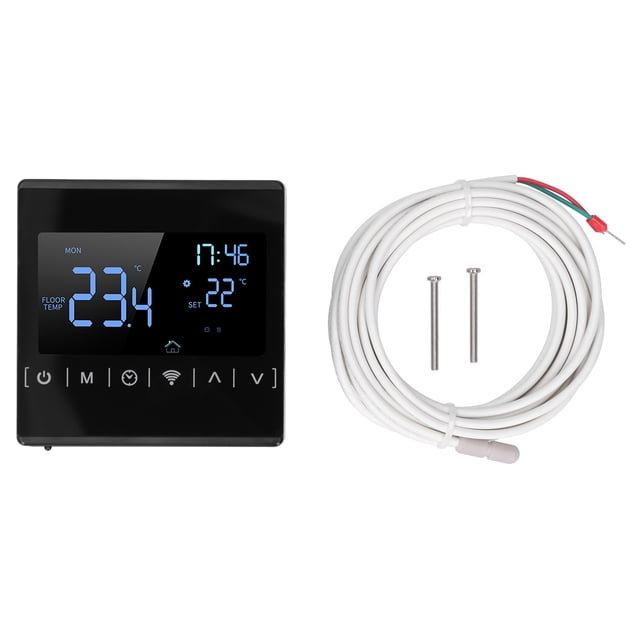 Oubit Wifi Programmable Thermostat,Floor Heating Controller Touch Floor Heating Controller Digital Programmable Thermostat Enhanced Durability